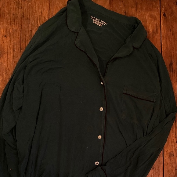 Victoria's Secret Other - Victoria’s Secret Dark Green Modal PJ Set Size XL